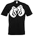 JINTORA Camiseta T-Shirt - Hombre Negro - Talla XXL -Guantes de Boxeo - JDM/Die Cut - para Fiesta Carnaval Carnaval Laboral Deportes