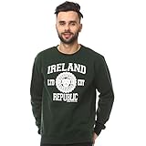Sweater-Pullover mit Aufdruck „Ireland Republic”, Farbe waldgrün