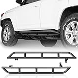 Hooke Road 4Runner Rock Sliders Tube Side Door Armor Rocker Gurads Step Rail for 2010-2024 Toyota 4Runner 5th Gen (Exclude Limited, TRD Sport, Nightshade & 10-13 SR5)