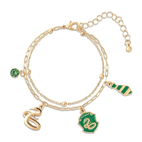 Image of Harry Potter Slytherin Charms Adjustable Chain Bracelet