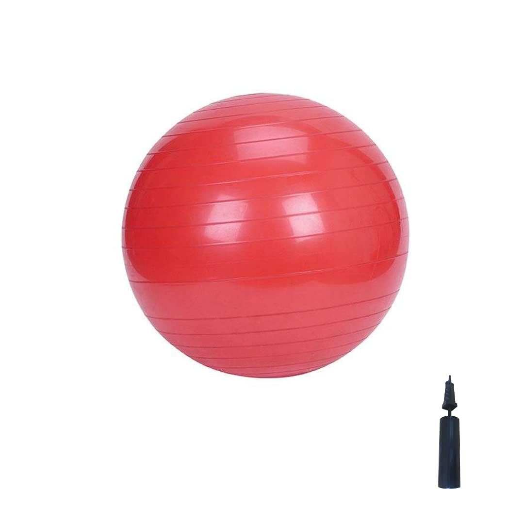 Mini Yoga Ball 25cm with Blowing Pipe, Anti-Burst Pilates Exercise Ball for Core Strength, Balance Training, Physical Therapy, Pregnancy Workout & Home Gym Fitness, 9.84 Inch-image-15
