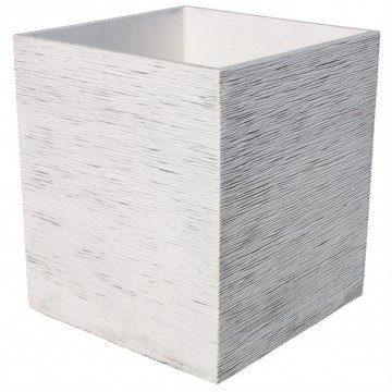 AnaParra Jardinera Cuadrada Moderna en hormigón aligerado para Exterior Caspio 40X40X48cm. Natural Gris