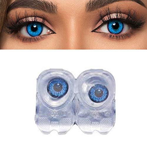 Color style Dark Blue Monthly Contact Lenses
