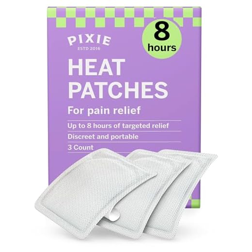 Pixie - Parches de calor para aliviar el dolor menstrual - Terapia de dolor abdominal inferior y de espalda - Alternativa natural a la lidocaína ICY Hot - Hasta 8 horas - 3 almohadillas de calor