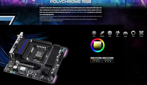 Image of ASRock B760M PG Riptide WiFi Micro-ATX Motherboard | Supports 14th /13th /12th Gen Intel | DDR5 7200+ (OC) | WiFi 6E | 2.5G LAN | 14+1+1 Power Phase | Front & Rear USB-C