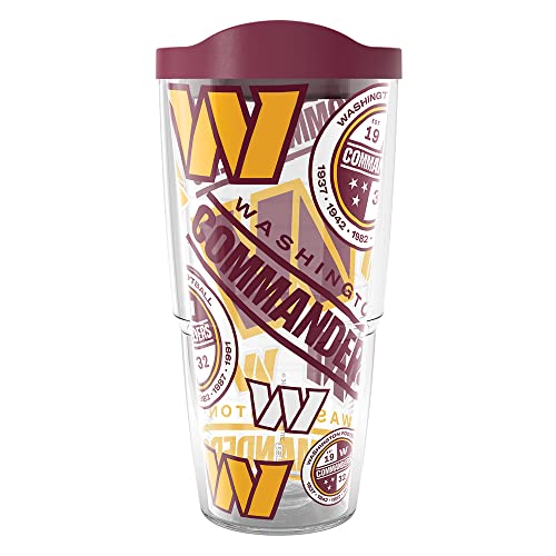 Tervis NFL Washington Commanders All Over Made in USA Double Walled Insulated Tumbler, 24oz, Classic