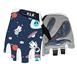 【Design demi-doigt】: gants de cyclisme pour enfants avec demi-doigts pour les sports de plein air, dans la partie intérieure de la main en cuir écologique délicat et doux. le tissu est complété par des inserts en mousse qui adoucissent les chocs