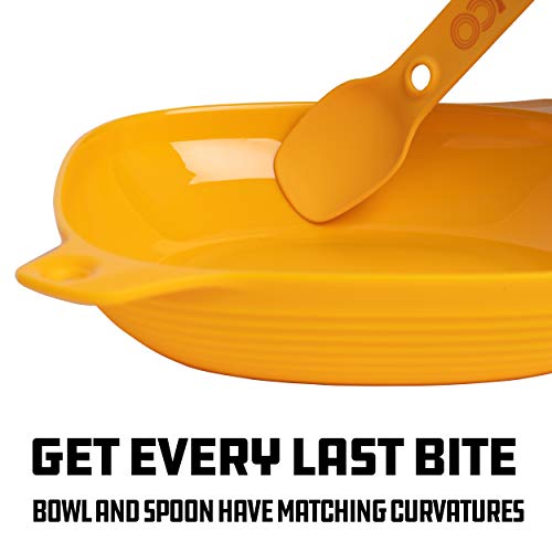 Uco 4-Piece Camping, Backpacking, Outdoor Kitchen Gear Mess Kit With Bowl, Plate, And 3-In-1 Spork Utensil Set #TOP4