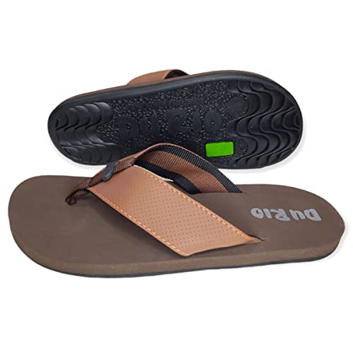 Chinelo DuRio Cartagena Masculino Premium Anatomico de Cour.o cor:Marrom;tamanho:44;genero:masculino