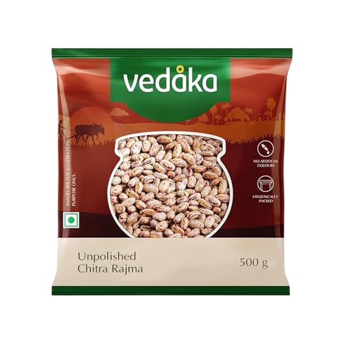 Image of Amazon Brand - Vedaka Unpolished Chitra Rajma | 500 g | Good Source of Plant-Pased Protein | Premium Kidney Beans | No Artificial Preservatives
