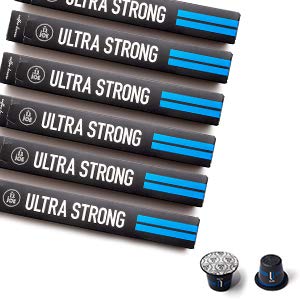 Nespresso Compatible Capsules - Espresso Pods for your Nespresso Machine - ULTRA STRONG, Nespresso Original Coffee Pods, 10-Count Sleeves, (60 Capsules)