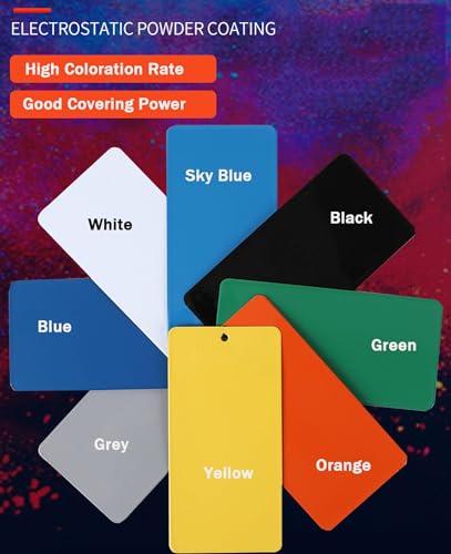 ninesung Sky Blue Powder Coating Paint, 16 Ounces Powder Paint For Jigs, Thermal Plastic Powder Coat Paint, Powder Coating Paint For Laser Engraving, Metalwork (Sky Blue, 16 Ounces)