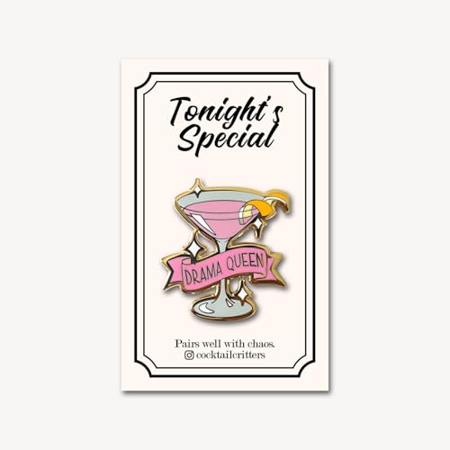Image of Classic Cocktail Cute Enamel Pins for Bartender Aprons, Jackets, Backpacks and Purses, Shirt and Suit Lapels, Button Badges Brooch Fashion Jewelry