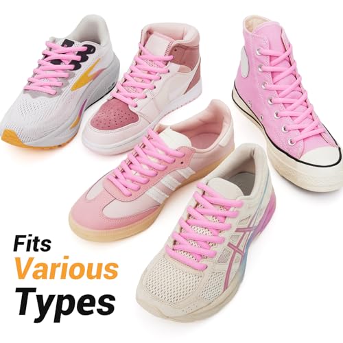 Image of Handshop 1 /4 inch Oval Athletic Shoelaces 24 inch-72 inch in 22 Colors Half Round Shoe Laces