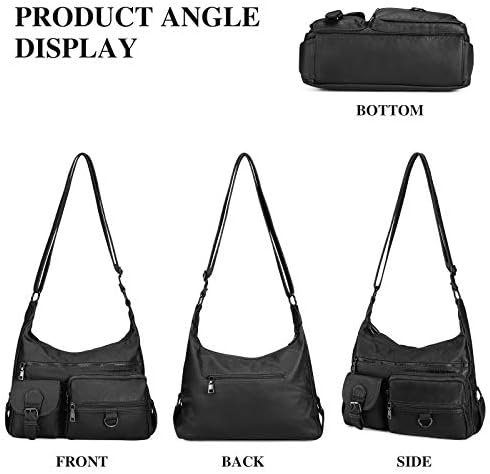 BAIGIO Handbag for Ladies Women Large Hobo Bags Tote Messenger Shoulder Bag PU Leather Multi pockets Casual Bag