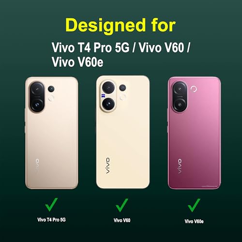 Image of Zapcase Back Case Cover for Vivo T4 Pro 5G | Compatible for Vivo T4 Pro 5G Back Cover | Liquid Silicon Magic Case with Camera Protection | Dark Green
