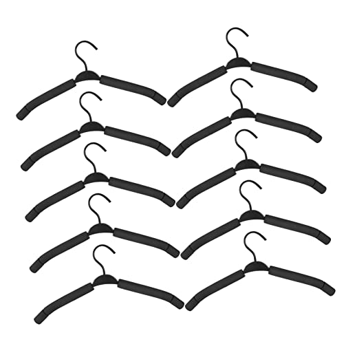 ULTECHNOVO 10Pcs Multi Functional Sponge Pants Hangers Space Saving Clothing Hangers for Skirts Trousers Non Slip Grip Design for Organized Closet Display