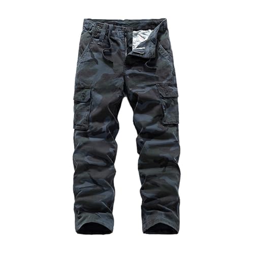 Pantalon cargo stretch homme coupe droite à poches