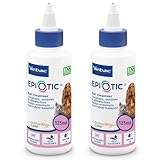Virbac Epiotic Ohrreiniger für Tiere zur Ohrenpflege - Doppelpack - 2 x 125 ml