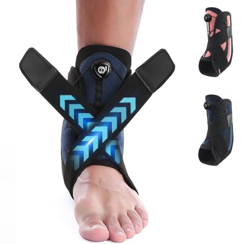 Anuizxz Ankle Brace for children & adolescent, Adjustable straps, strong Velcro, protect ankles, for basketball, football, volleyball, running, for left & right (Black) (M)