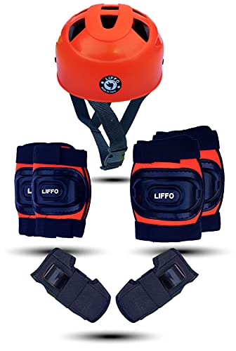 Image of Liffo HSG-Orange Skating Guard, Protective Skating Guard Kit for Skating, Cycling, Running for Kids,Boys,Girls,Men & Women (Small)