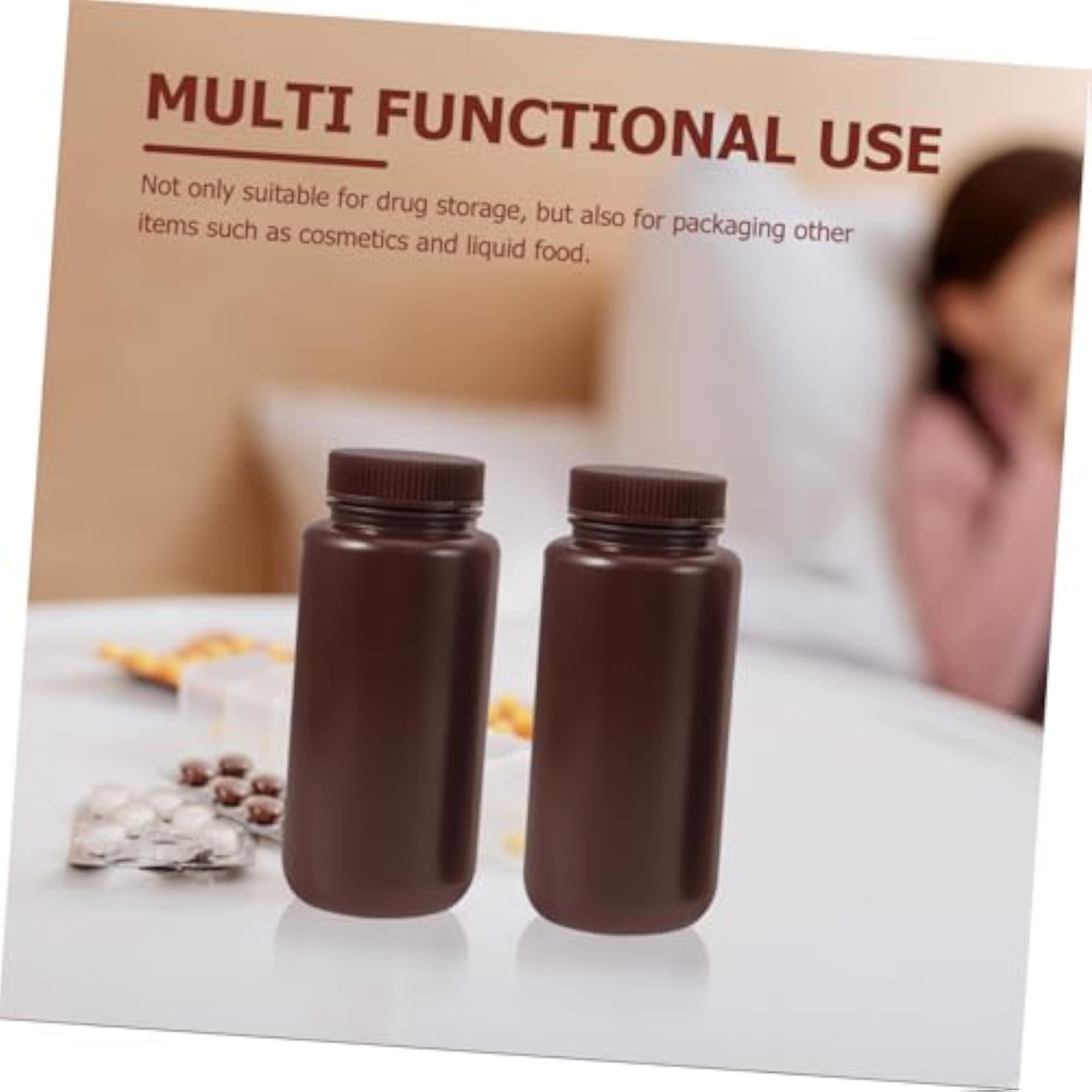 3pcs Empty Laboratory Sample Bottles Refillable Storage Containers