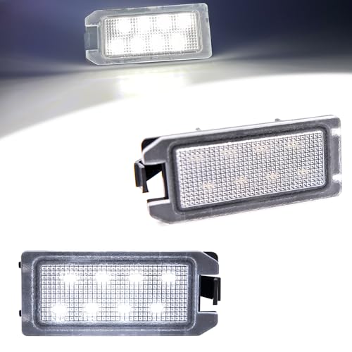 VlookoBloX LED License Plate Light Assembly for 2014-2020 Jeep Grand Cherokee WK2 Compass Patriot, OEM Replacement 6000K Xenon White Error Free Led Tag Lights Kit