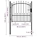 vidaXL Fence Gate with Spikes Steel 39.4x39.4 Black