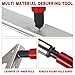 Otoolling 3 Pcs Hand Deburring Tool Kit 2 Countersink Hand Reamer and 1 Deburring Tool with 15 Extra High Speed Steel Swivel Blade for Metal, Resin, Aluminum, Copper, Plastic, 3D Printing, Wood(Red)