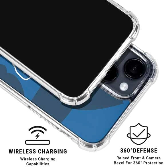Skinit Clear Phone Case Compatible with iPhone 15 - Officially Licensed NFL Buffalo Bills Double Vision Design