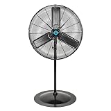 Tornado 30 Inch Commercial Industrial Oscillating Stationary Waterproof Pedestal Electric Fan UL Saf