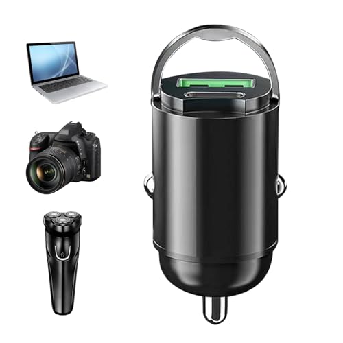 車用急速充電器, 車用 100W ポータブル デュアル ポート USB 充電器, 100W車両充電器USB A+TYPE-Cスーパーファスト充電12V-24Vモデルが一般的ですUSB カー充電アダプター便利な車の USB ソケット多機能デジタルディスプレイ