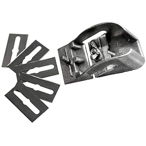 S&R Taschenhobel/MADE in GERMANY / 80 mm mit 5 Ersatzklingen Mini-Holzhobel Handhobel Schlichthobel Einhandhobel Hobel Holz Cover