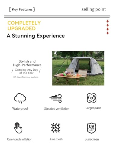Carpa inflable para camping impermeable para 3-5 personas miniatura 6