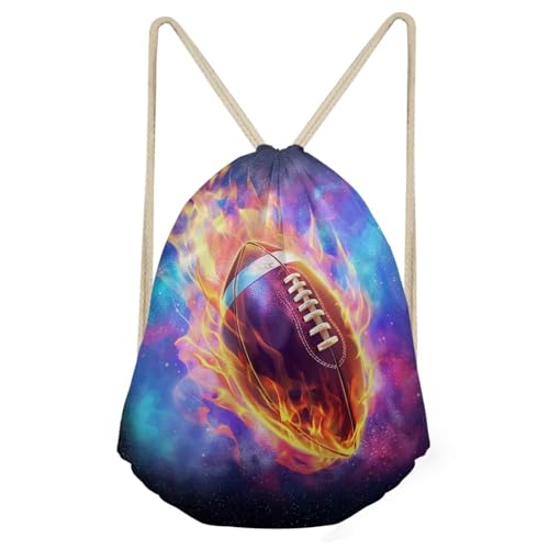 Mumeson Shoulder Bag School Satchel Bag Storage Drawstring Bag Purse Messenger Bag Dayback Pouch, Galaxy Fire Football