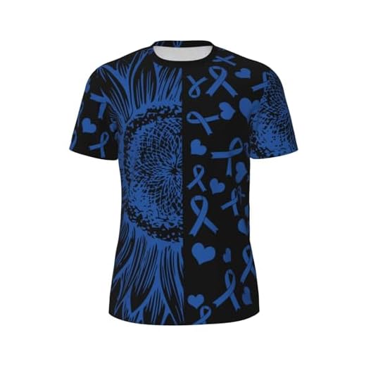 Men's Short-Sleeved Mesh T-Shirt, Sunflower Juvenile Arthritis Awareness Mens Crew Neck Tee Lightweight Soft Classic T Shirts