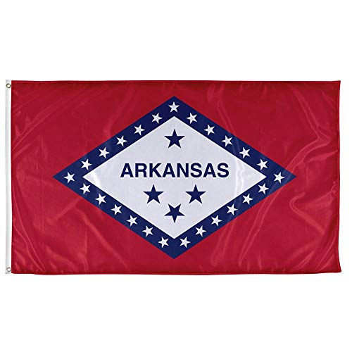 Vispronet - Arkansas State Flag - 3ft x 5ft Knitted Polyester Flag, State Flag Collection, Made in the USA (Flag only)
