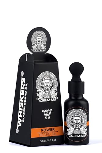 Image of Whiskers Power Beard Oil|For Patchy & Uneven Beard|Argan & Jojoba Oil|Nourishes for Longer and Thicker Beard Hair|Vitamin E| Enriched with Apricot Oil|30ml