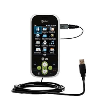 Gomadic LG Neon compatible Hot Sync and Charge Straight USB cable - Charge and Data Sync with the same cable. Built TipExchange Technology