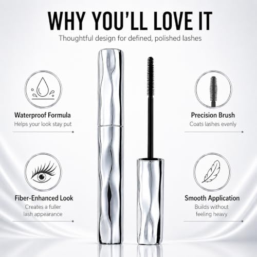 Smivex Waterproof Fibre Mascara,Lengthening & Volumizing Eye Makeup,Black - 1
