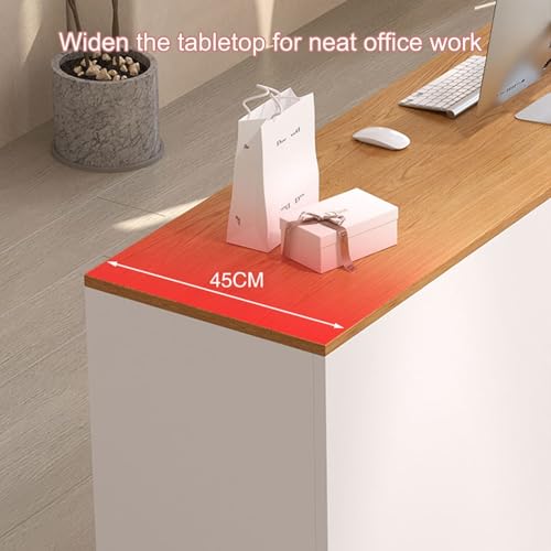 Comptoir de réception moderne et poste de travail avec tiroirs pour bureau et salon