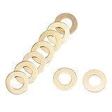 sourcing map 100 Stück Kupferdichtringe 6.3mm x 12mm x 1mm Kupfer Flachscheibe für Schraubenbolzen