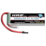 HRB 11.1V 5000mAh 3S 50C-100C LiPo Battery with Traxxas TRX Plug for RC DJI F450 Quadcopter RC Helicopter Airplane Hobby Drone and FPV