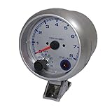  Inconnu hotrodspirit - Petit Compte Tours 3,5 Gris avec Shift Light 4 6 8 cyl
