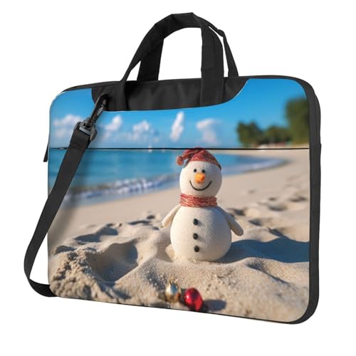 Bolsa Snowman Beach para laptop unisex miniatura 1