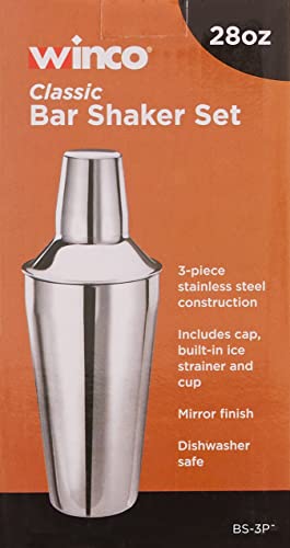 Winco Stainless Steel 3-Piece Bar Shaker Set, 28-Ounce #TOP1