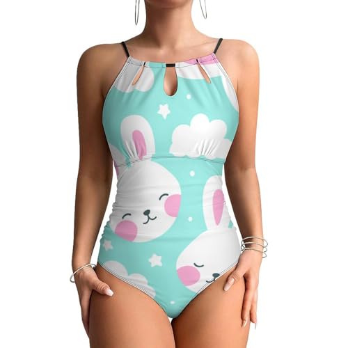 Maillot de bain une pièce haut de gamme pour femme motif original de lapins