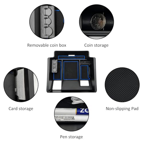 JOJOMARK Center Console Organizer Tray fits for 2022-2026 GMC Sierra/Chevy Silverado 1500 Accessories,2024-2026 Silverado/Sierra 2500HD 3500HD (Wireless Charging With Full Console w/Bucket Seats Only) by JOJOMARK - Used condition - Image 6