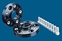 H&R DRA-System Spürverbreiterungsatz 50mm pro Achse - Lochkreis 4x100 - Mittenzentrierung 57,1mm - System M12x1,5 - kompatibel mit BMW/Seat/Skoda/Volkswagen - Schwarz