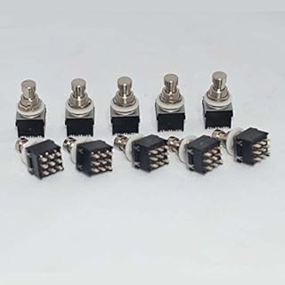 10x 3PDT 9PIN Guitar Effects Stomp Foot Switch Foot Metal True Bypass Black